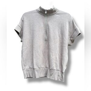 Varley Taupe Half-Zip Sweatshirt